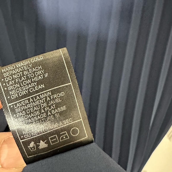 BB Dakota Navy Pleated Swing Dress - Picture 7 of 11